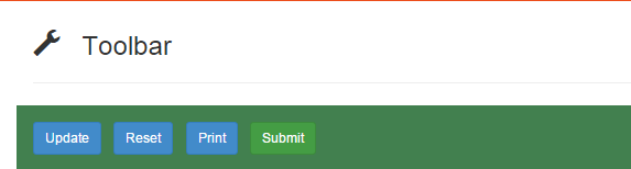 Screenshot of the toolbar in the converted web page