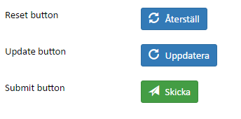 Screenshot of an example of the Action button widgets