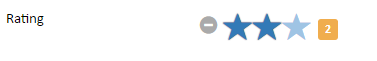 Screenshot of an example of the Rating widget