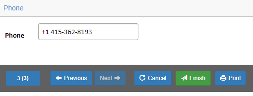 Screenshot of the third step of a wizard